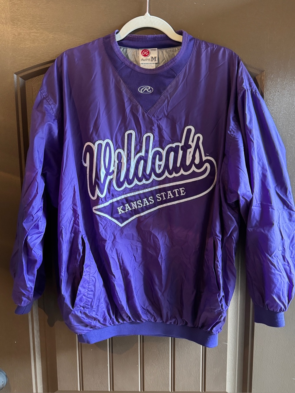 Vintage Rawlings Kansas State Wildcats Pullover Windbreaker Sz M